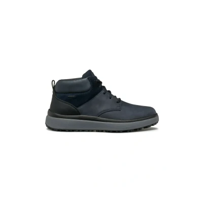 Image of Geox Granito GRIP Hightop trainers, Men&#039;s, Size: 7, Navy Leather/synthetics
