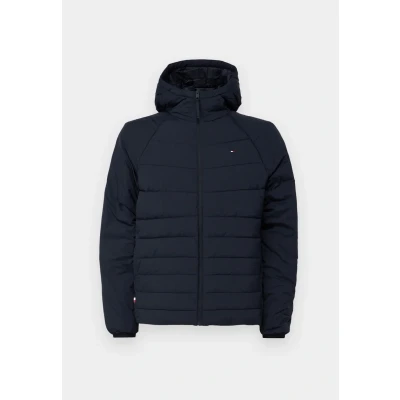 Image of Tommy Hilfiger MIX Quilt Hooded Jacket Winter jacket, Men&#039;s, Size: Small, Desert sky