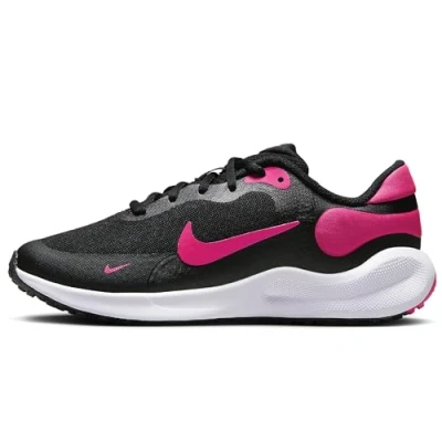 Image of Nike Performance Revolution 7 Unisex Neutral running shoes for kids, Size: 13.5K, Black/white Textile/synthetics