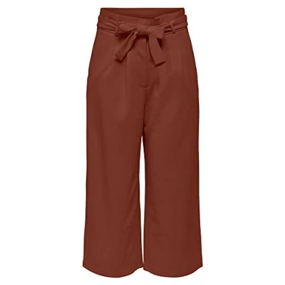 Image of JDY Jdytanja Culotte PANT Trousers, Women&#039;s, Size: Large, Cherry mahogony