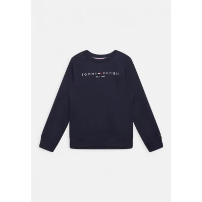 Image of Tommy Hilfiger Essential Unisex Sweatshirt for kids, Size: 7y, Twilight navy
