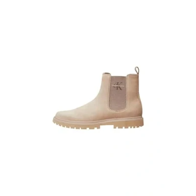Image of Calvin Klein Jeans EVA BOOT MID Chelsea Iconic Classic ankle boots, Men&#039;s, Size: 7, Triple savannah tan Suede