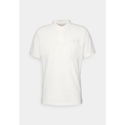 Image of GANT Men&#039;s REG TONAL SHIELD SS RUGGER, Eggshell, L, L