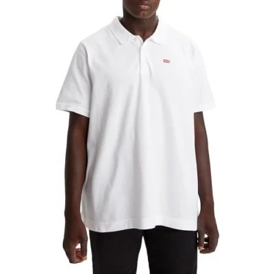 Image of Levi&#039;s Men&#039;s Big &amp; Tall Housemark Polo T Shirt, White, XL