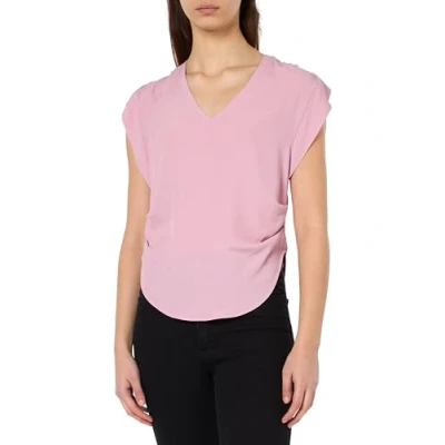 Image of Pinko Women&#039;s Melpomene Crepe De Chine Sweater T Shirt, N98_smoke Orchid, 38