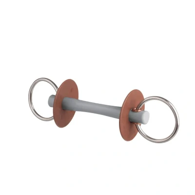 Image of Beris Loose Ring Snaffle With Comfort Bar Soft / 120mm Red Bits Horse &amp; Equestrian