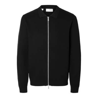 Image of Selected Homme Slhdane Structure Cardigan, Men&#039;s, Size: XXL, Black