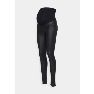 Image of MAMALICIOUS Women&#039;s Vmmseven Ss Smooth Coated Noos Pants Trousers, Black/Detail: Coated., XL
