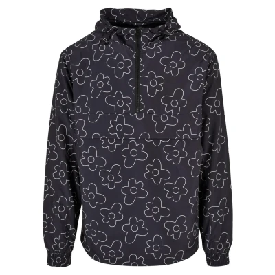 Image of Urban Classics Flower AOP Light jacket, Men&#039;s, Size: XXL, Blackflower