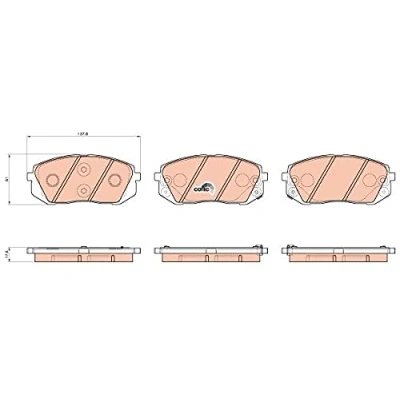 Image of brake Pad Set, disc TRW GDB3530