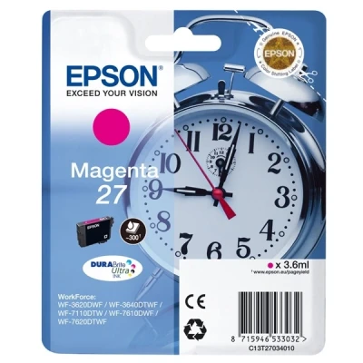 Image of Epson 27 Magenta Alarm Clock Genuine, DuraBrite Ultra Ink Cartridge