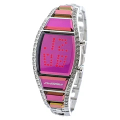 Image of Chronotech Womens Digital Watch with Stainless Steel Strap CT7122LS 05M,