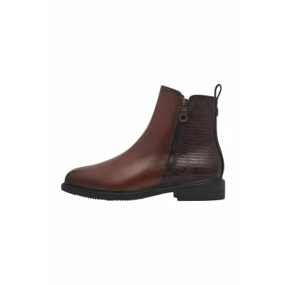 Image of Marco Tozzi Classic ankle boots, Women&#039;s, Size: 3, Cognac comb Leather/synthetics