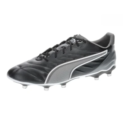 Image of Puma KING PRO FG/AG Moulded stud football boots, Men&#039;s, Size: 6, Black/white/cool dark gray Imitation leather/ textile