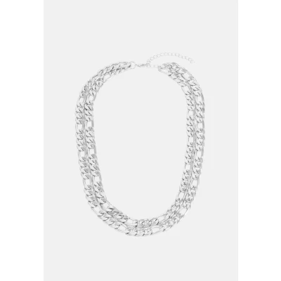Image of Urban Classics Figaro Layering Necklace Unisex silvercoloured, Men&#039;s, Size: One Size, Silver coloured