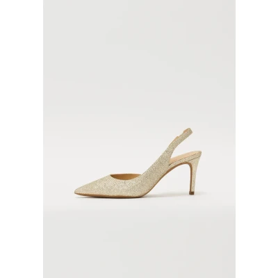 Image of Michael Kors Alina FLEX High heels, Women&#039;s, Size: 6, Pale gold coloured Leather