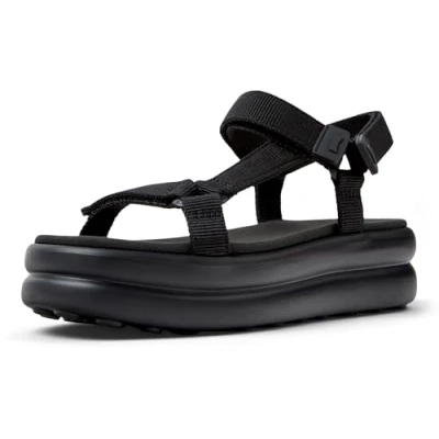 Image of Camper Flota UP Platform sandals, Women&#039;s, Size: 5, Schwarz Textile