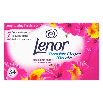 Image of Lenor Tumble Dryer Sheets Sparkling 34&#039;s