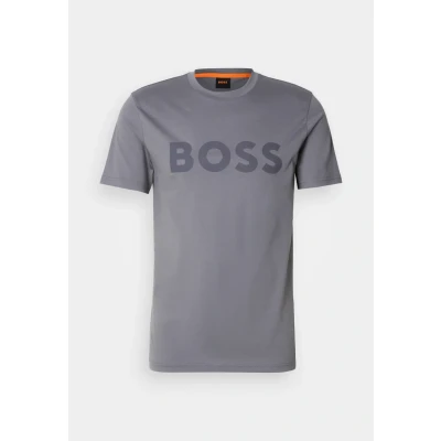 Image of BOSS Thinking Print Tshirt, Men&#039;s, Size: Small, Open grey