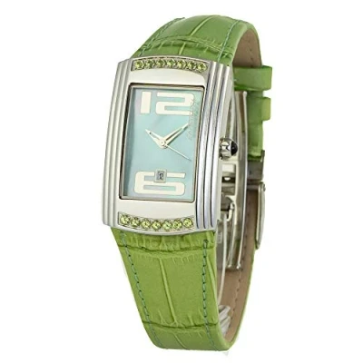 Image of ChronoTech Womens Analogue Quartz Watch with Leather Strap CT7017L 10S, Green, 25MM,