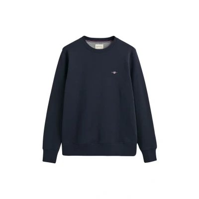 Image of GANT Shield NECK Sweatshirt, Men&#039;s, Size: Small, Evening blue