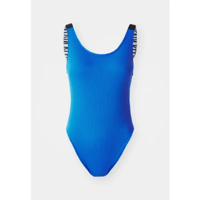 Image of Calvin Klein Swimwear Intense Power Scoop BACK ONE Piece Swimsuit, Women&#039;s, Size: XL, Patch of blue