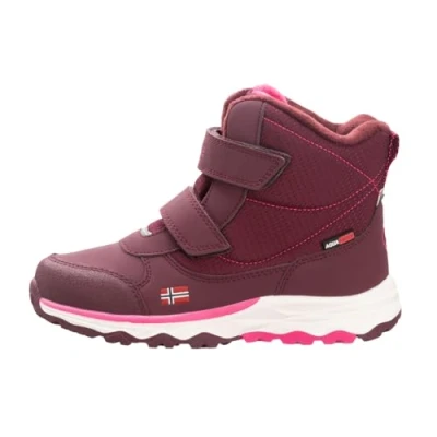 Image of Trollkids Hafjell Hiking shoes for kids, Size: 10K, Redwood Imitation leather/ textile