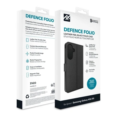 Image of ZAGG Defence Galaxy A56 Folio Case Black, Black