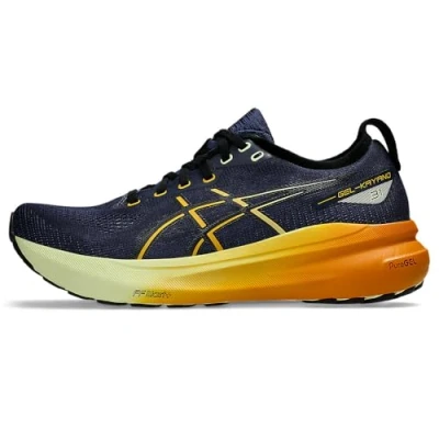 Image of Asics Gelkayano 31 Road running shoes, Men&#039;s, Size: 6.5, Black/rainy lake Textile/synthetics