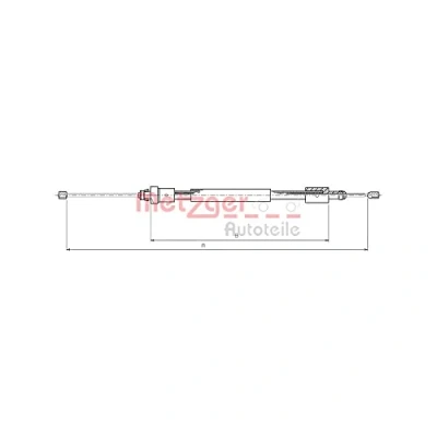 Image of Cable Pull, parking brake METZGER 10.4705