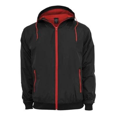 Image of Urban Classics Light jacket, Men&#039;s, Size: Medium, Black/red