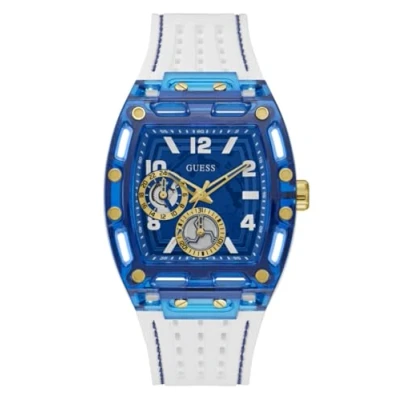 Image of Guess Phoenix Watch, Men&#039;s, Size: One Size, Blue
