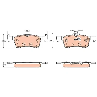 Image of brake Pad Set, disc TRW GDB2055