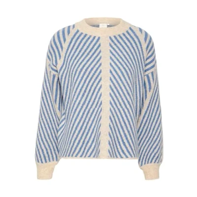 Image of Kaffe Kavera Jumper, Women&#039;s, Size: 8, Beige cornflower stripe