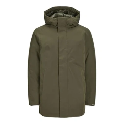 Image of JACK &amp; JONES Men&#039;s Jjekeen Parka Sn, dark green, L
