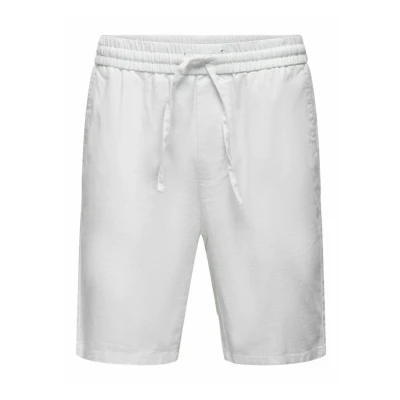Image of Only &amp; Sons Onslinus Shorts Shorts, Men&#039;s, Size: Small, Bright white