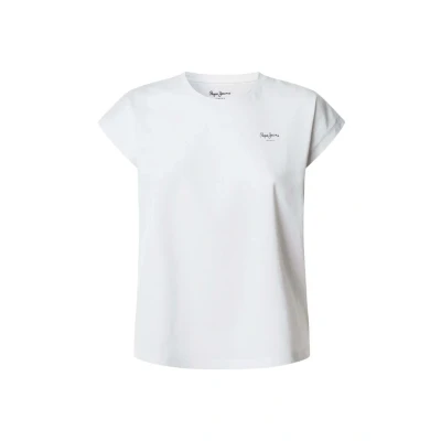 Image of Pepe Jeans Blooma Basic Tshirt, Women&#039;s, Size: Large, White