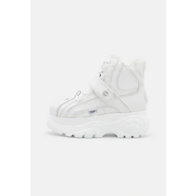 Image of Buffalo Hightop trainers, Women&#039;s, Size: 6, White Calfskin