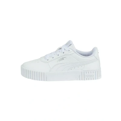 Image of Puma Women&#039;s Carina 2.0 PS Trainers, White Silver, 11.5 UK