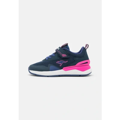 Image of Kangaroos Kdgym Unisex Trainers for kids, Size: 11K, Dark navy/fandango pink Imitation leather/ textile