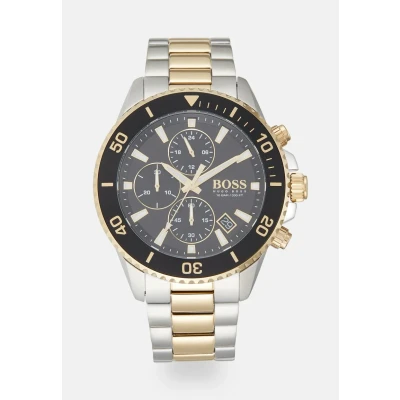 Image of BOSS Admiral Chronograph watch silvercoloured, Men&#039;s, Size: One Size, Silver coloured