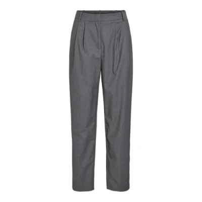 Image of Vila Women&#039;s Viriley Lanya Hw Pants/Bf Trouser, Medium Grey Melange, 10