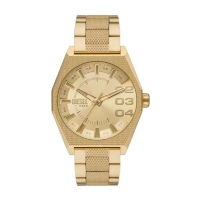 Image of Diesel Traditional Scraper Watch goldcoloured, Men&#039;s, Size: One Size, Gold coloured