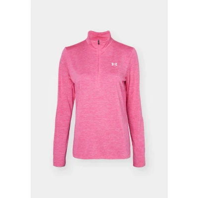 Image of Under Armour 1/2 ZIP Twist Long sleeved top, Women&#039;s, Size: Large, Super pink