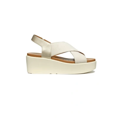 Image of Geox D XAND 2.2S Wedge sandals, Women&#039;s, Size: 7, light sand gold Leather/synthetics