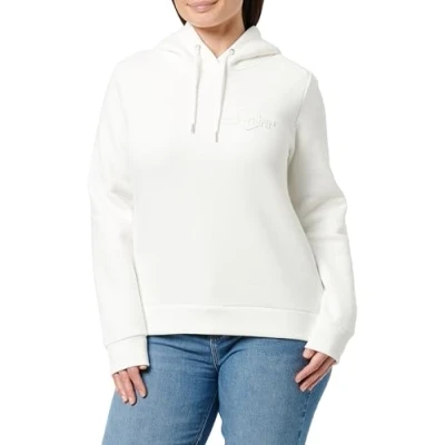 Image of GANT Tonal Shield Hoodie Sweatshirt, Women&#039;s, Size: 3XL, Eggshell