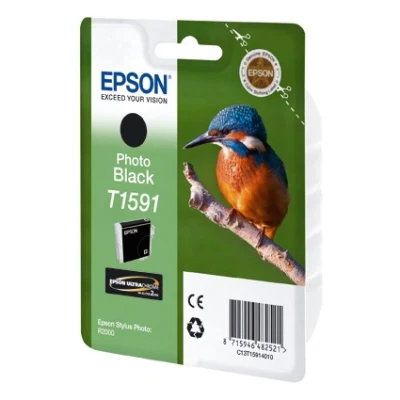 Image of Epson T1591 photo black ink cartridge (original Epson)
