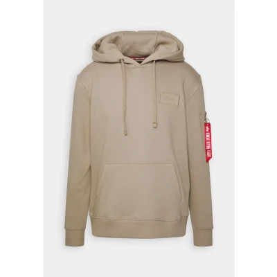 Image of Alpha Industries BACK Print Hoodie, Men&#039;s, Size: Small, Vintage sand