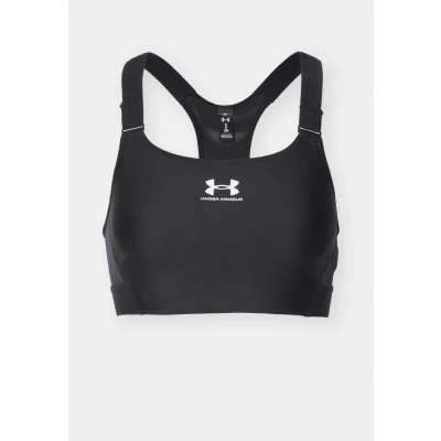 Image of Under Armour Heatgear High support sports bra, Women&#039;s, Size: XS, Black/white
