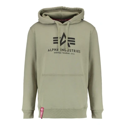 Image of ALPHA INDUSTRIES Men&#039;s Basic Hoody Kapuzensweat für Herren Hooded Sweatshirt, Opaque, Olive, XS